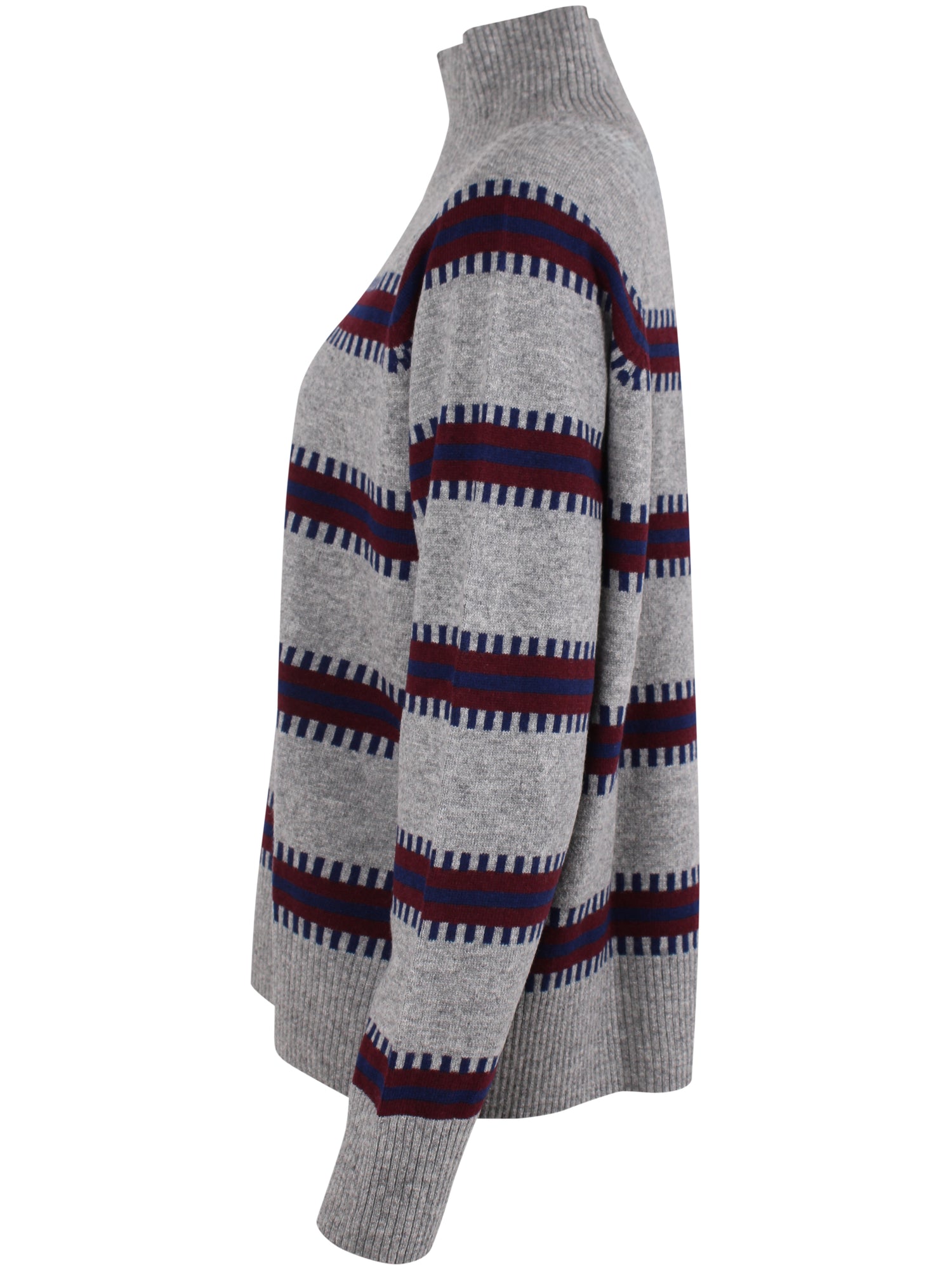 Danetuba High Neck Merino Wool Sweater Heather Grey