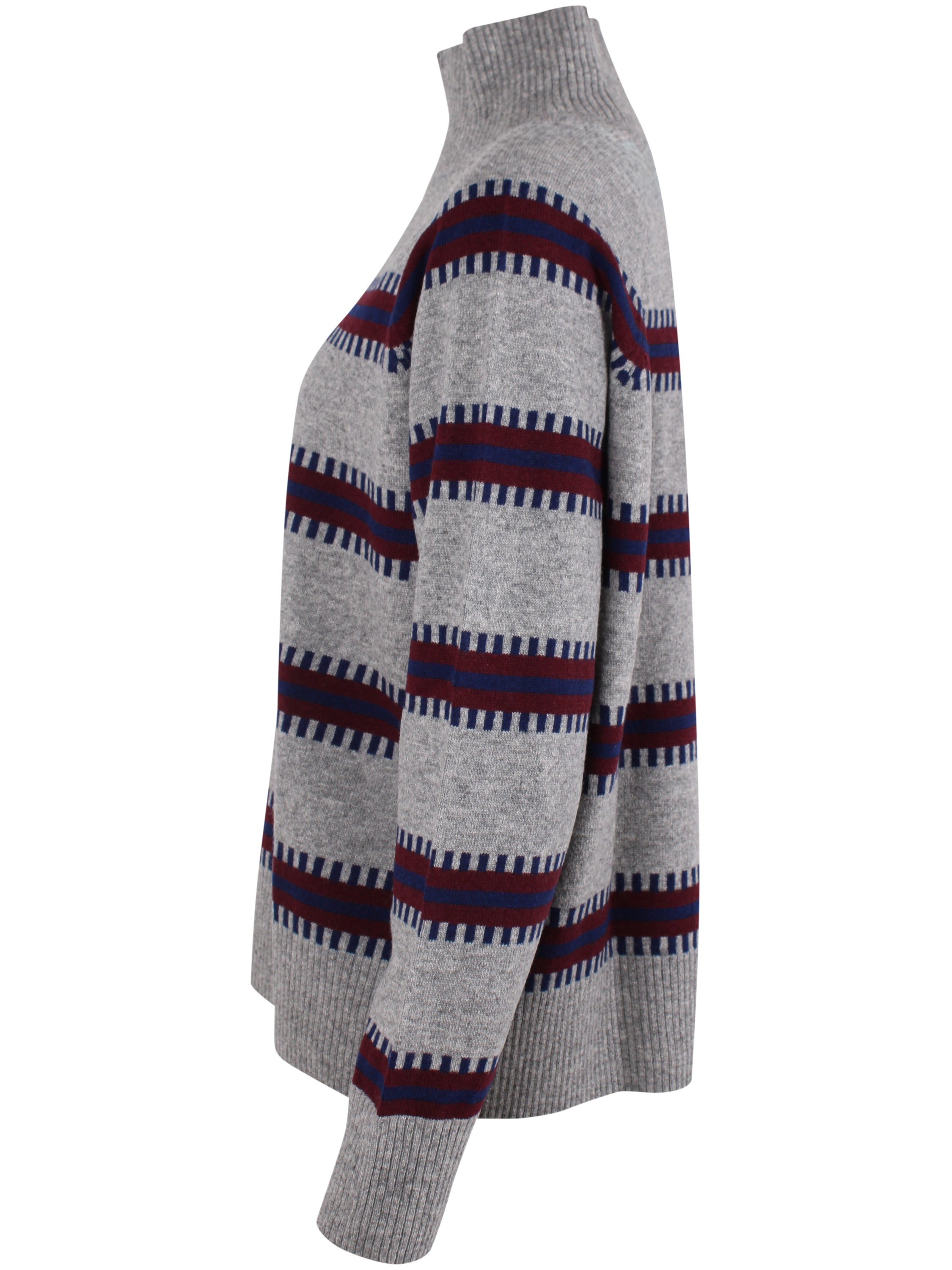 Danetuba High Neck Merino Wool Sweater Heather Grey