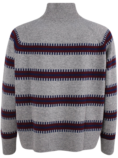Danetuba High Neck Merino Wool Sweater Heather Grey