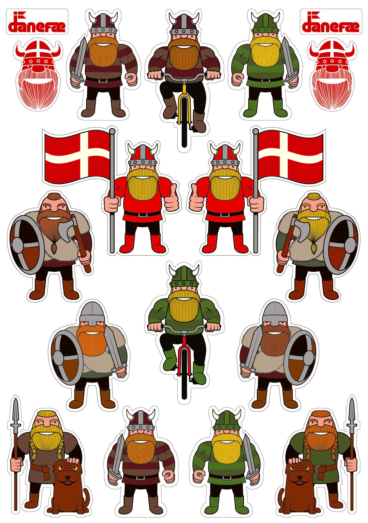 Danefae Sticker Sheet ERIK DIN VEN