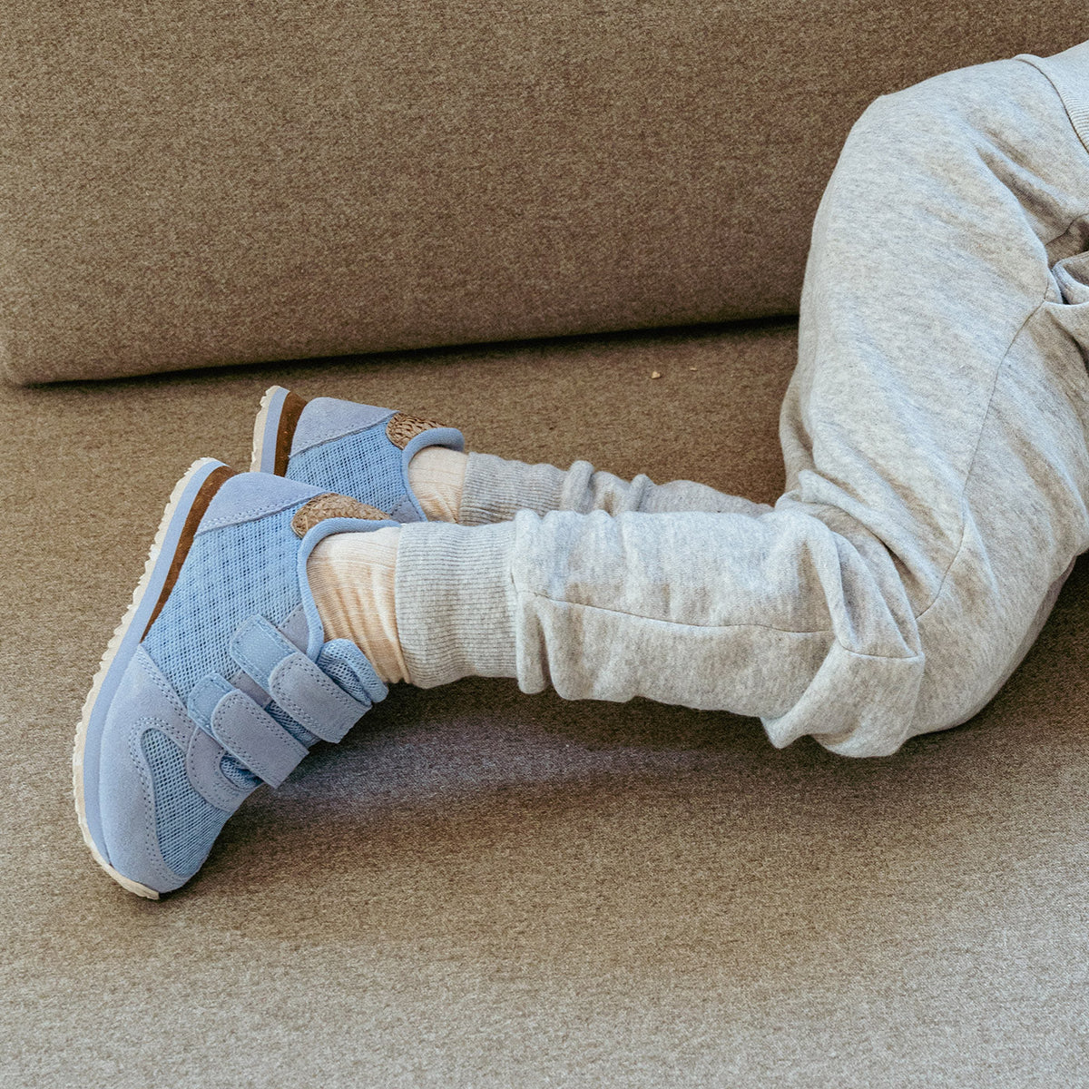 WODEN Ydun Suede Mesh Kids Blue Skies