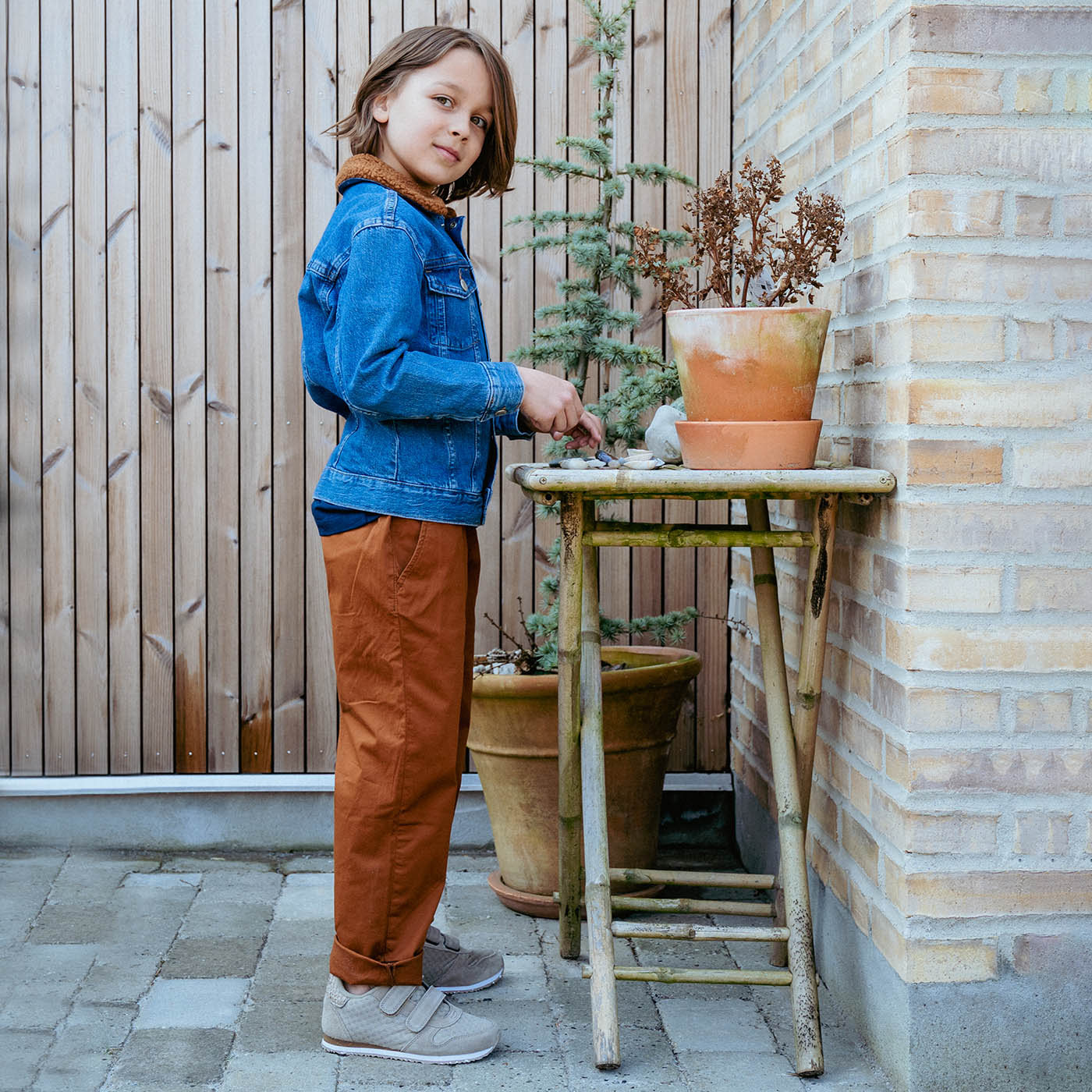 WODEN Ydun Suede Mesh Kids Silver Mink
