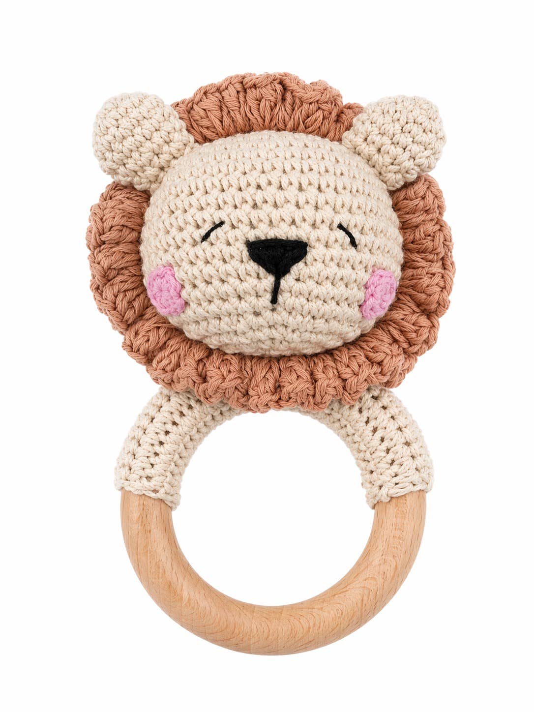 Crochet Teether/Rattle Lion 2