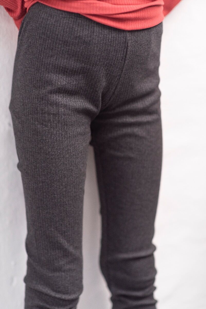 ESS - ORGANIC Danesirup Leggings Dark Hthr Grey