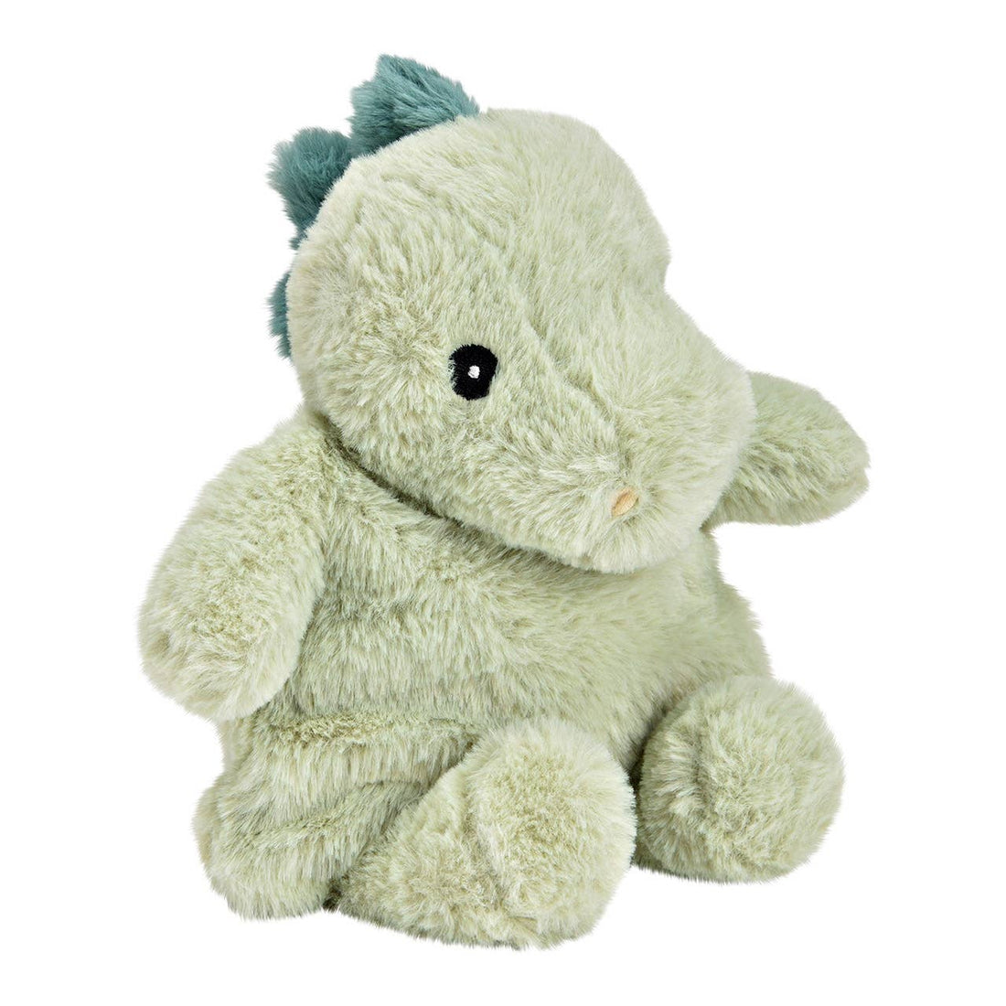 Sød varmepude til børn med mintgrøn dinosaur