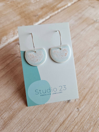 Semi-Circle Drop Earring Pair Blush Pink