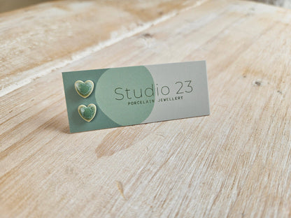 Studio 23 Heart Stud Earring Pair Lemon