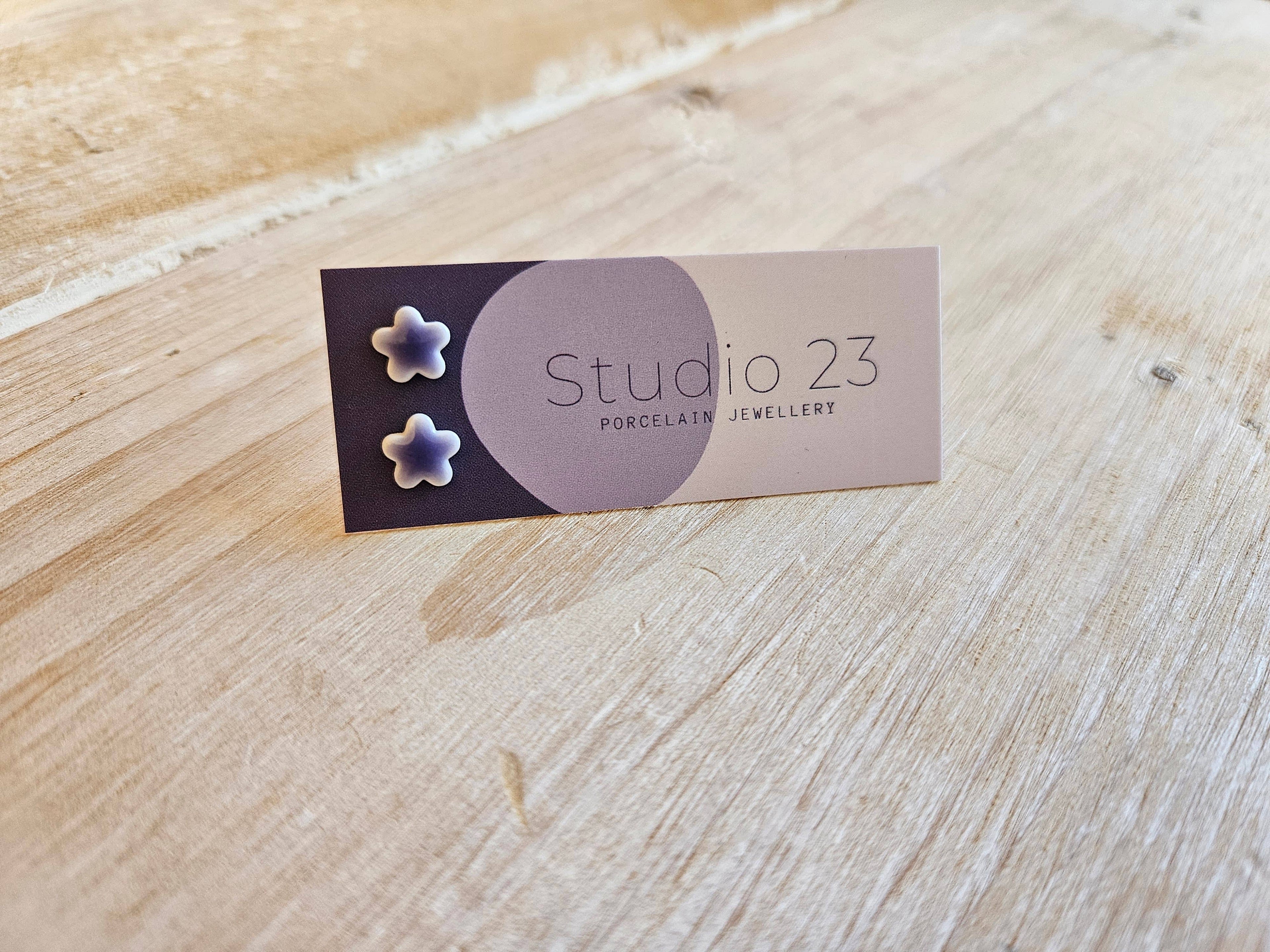 Studio 23 Stud Flower Earrings Pair Orange