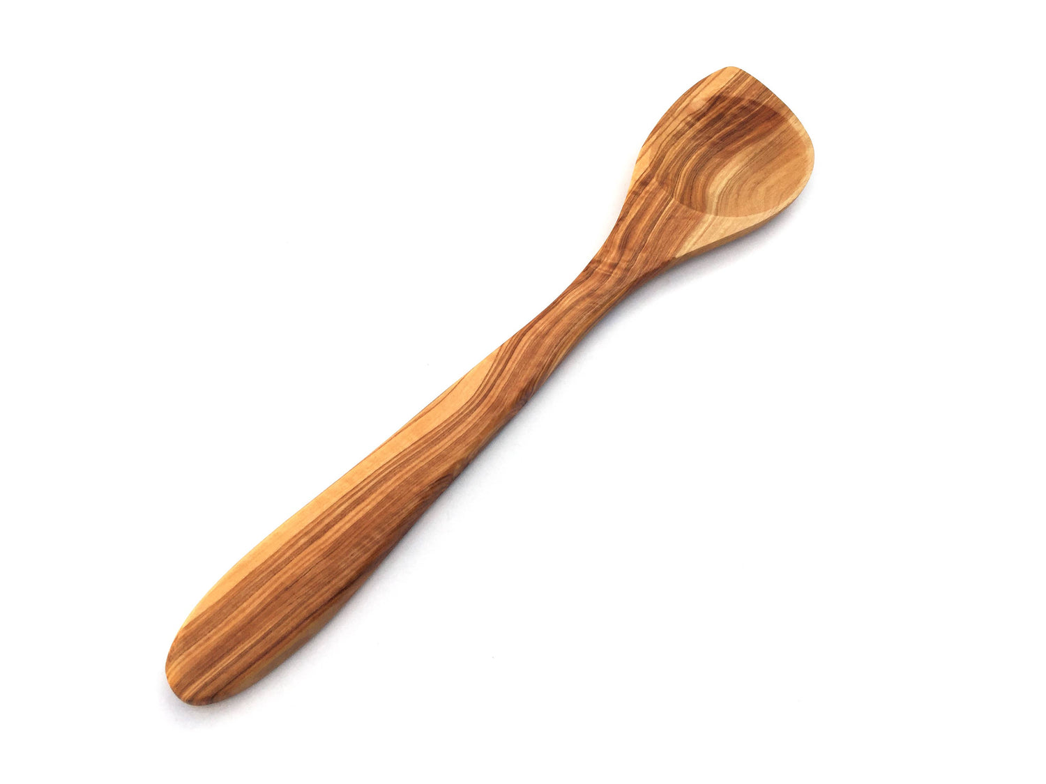 Håndlavet spids grydeske i oliventræ