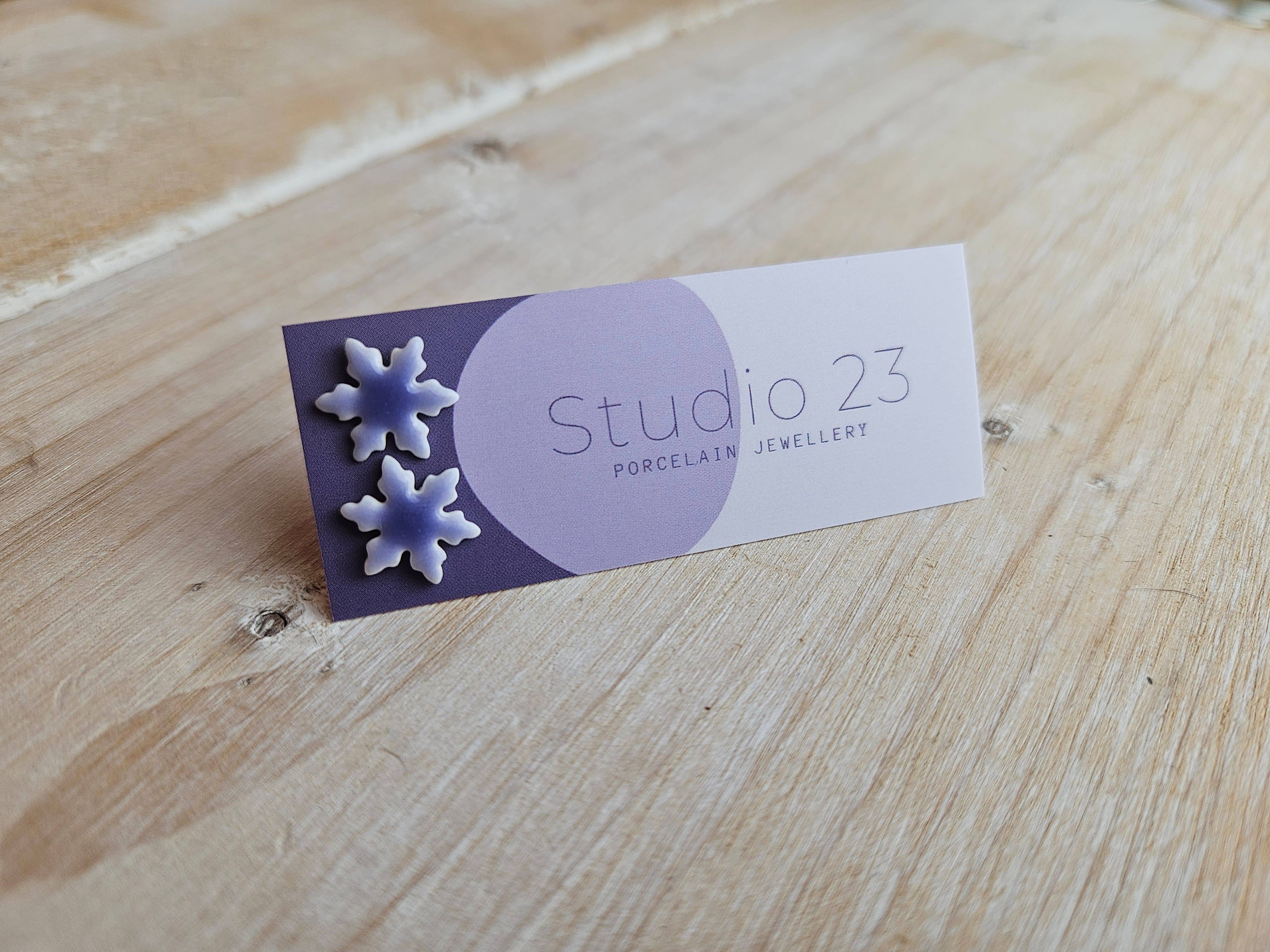 Studio 23 Stud Snowflake Earring Pair White