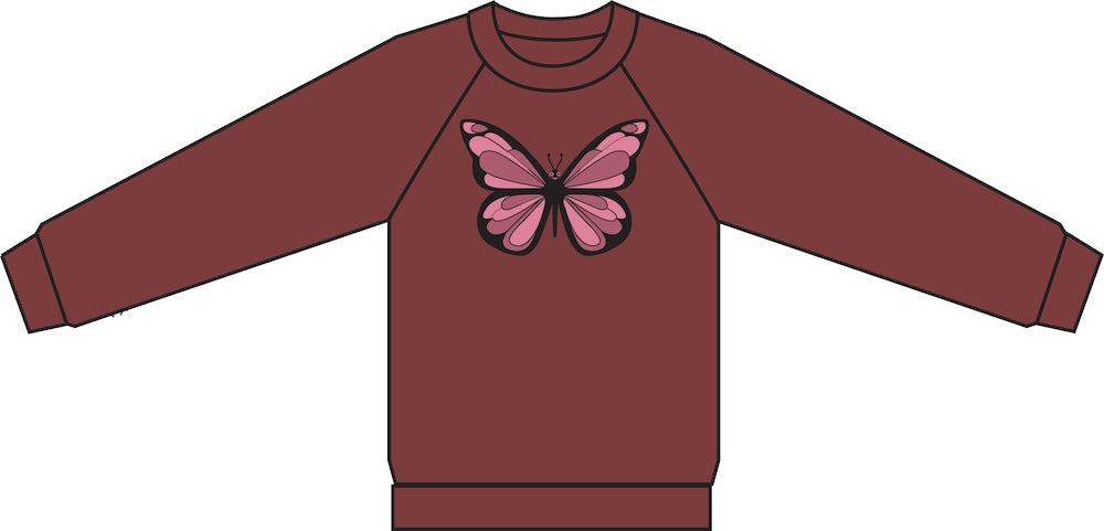 Dyrbellow Sweat Dark Cherry SOMMERFUGL