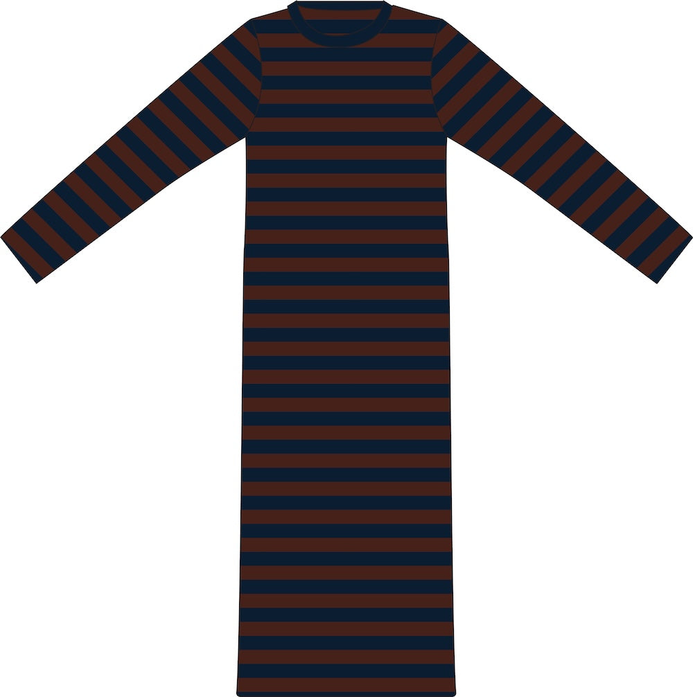 ESS - Danebestie LS Dress Dark Wine/Dark Navy