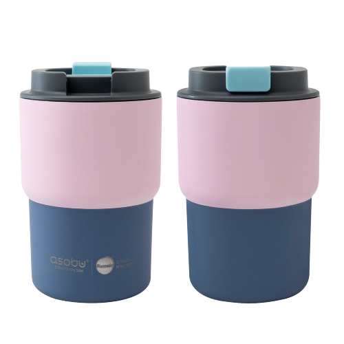 Asubo Coffee Express Travel Mug Pastel Pink