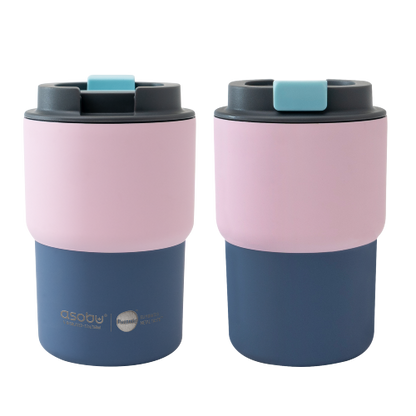 Asubo Coffee Express Travel Mug Pastel Pink