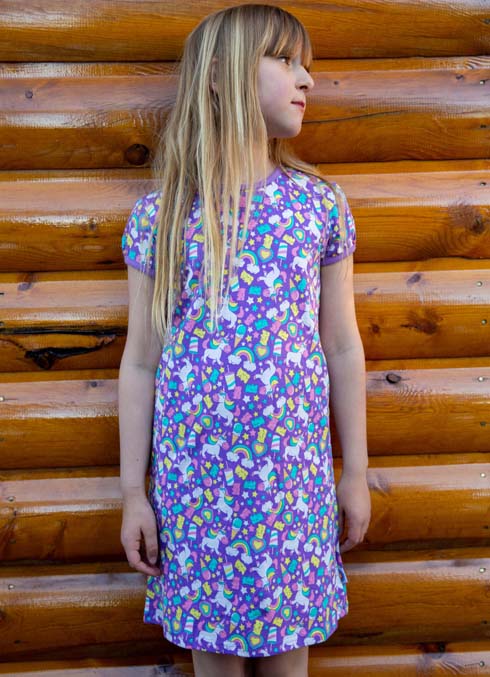 BIFROST - Fantasy Nightgown Lila Unicorn