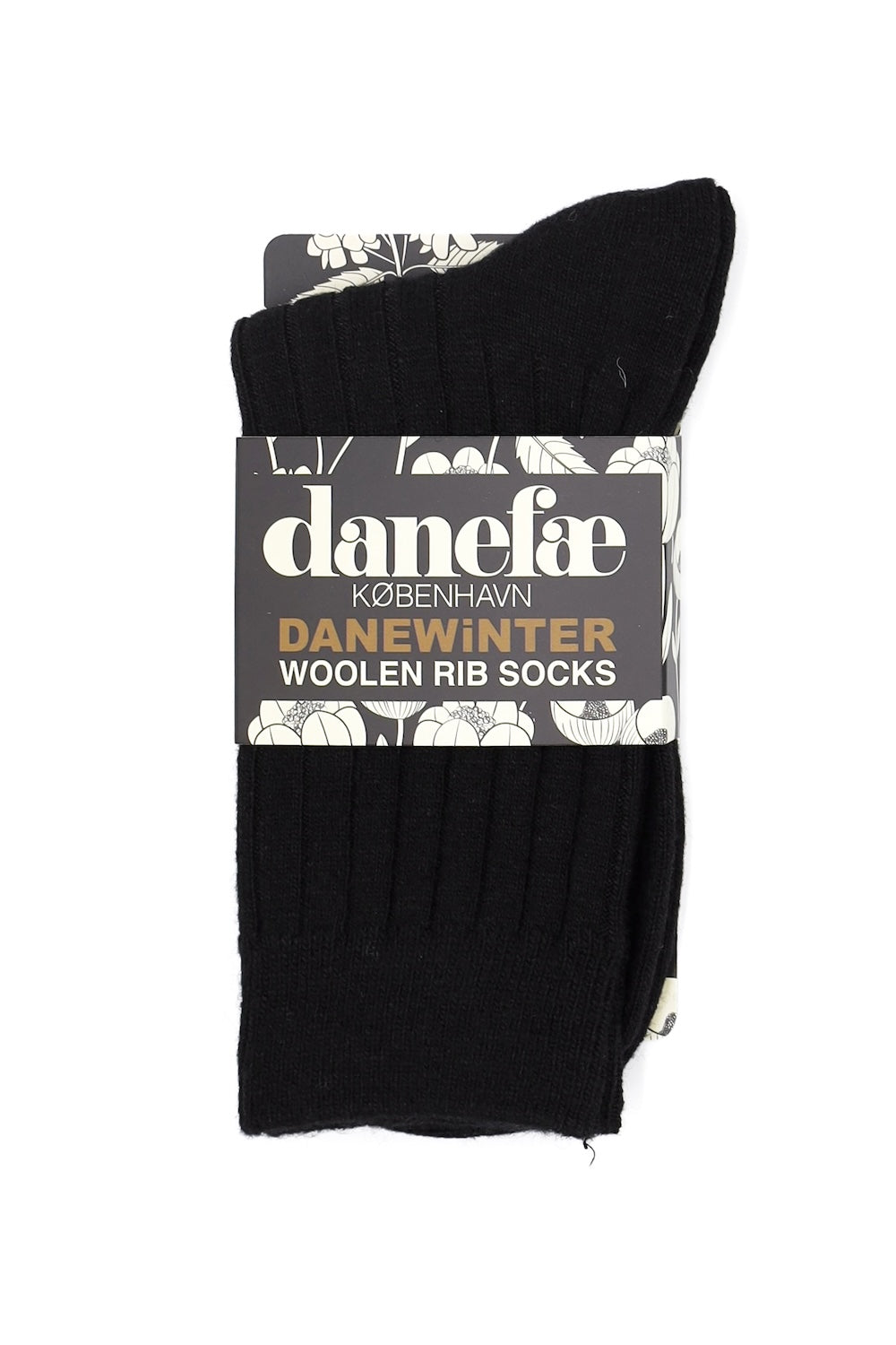 Danewinter Woolen Rib Socks - Black