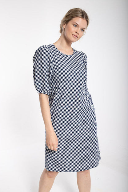 Brigitte Dress Navy/chalk