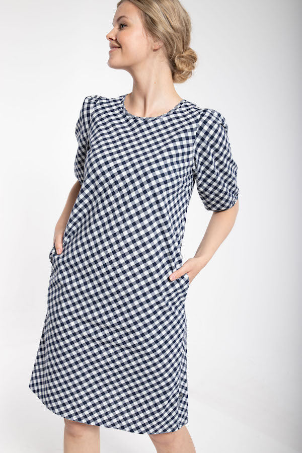 Brigitte Dress Navy/chalk