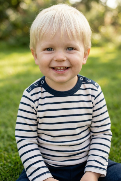 ORGANIC - Daneparsley LS Dark Navy/Chalk