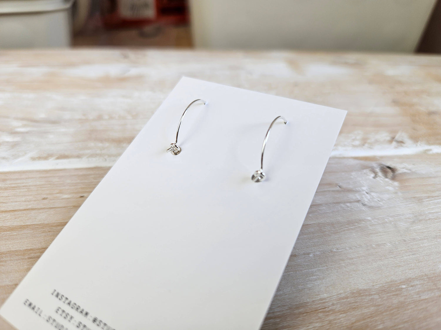Semi-Circle Drop Earring Pair Blush Pink