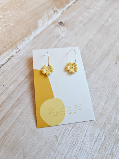 Flower Drop Earring Pair Lemon