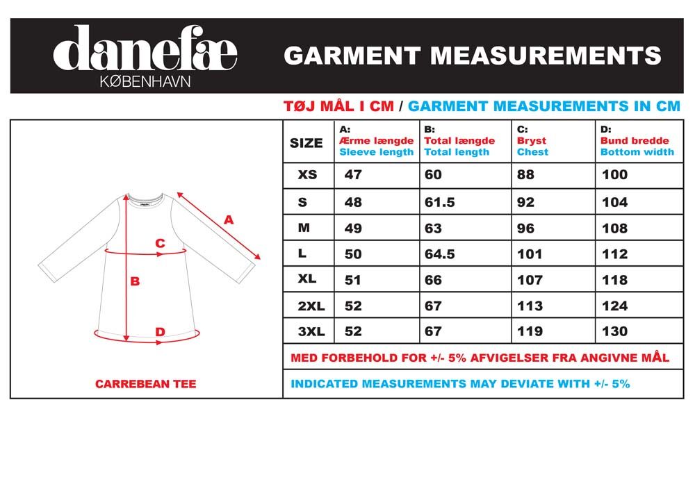 Danecarribean Heavy Cotton Tee Chalk/Red wine