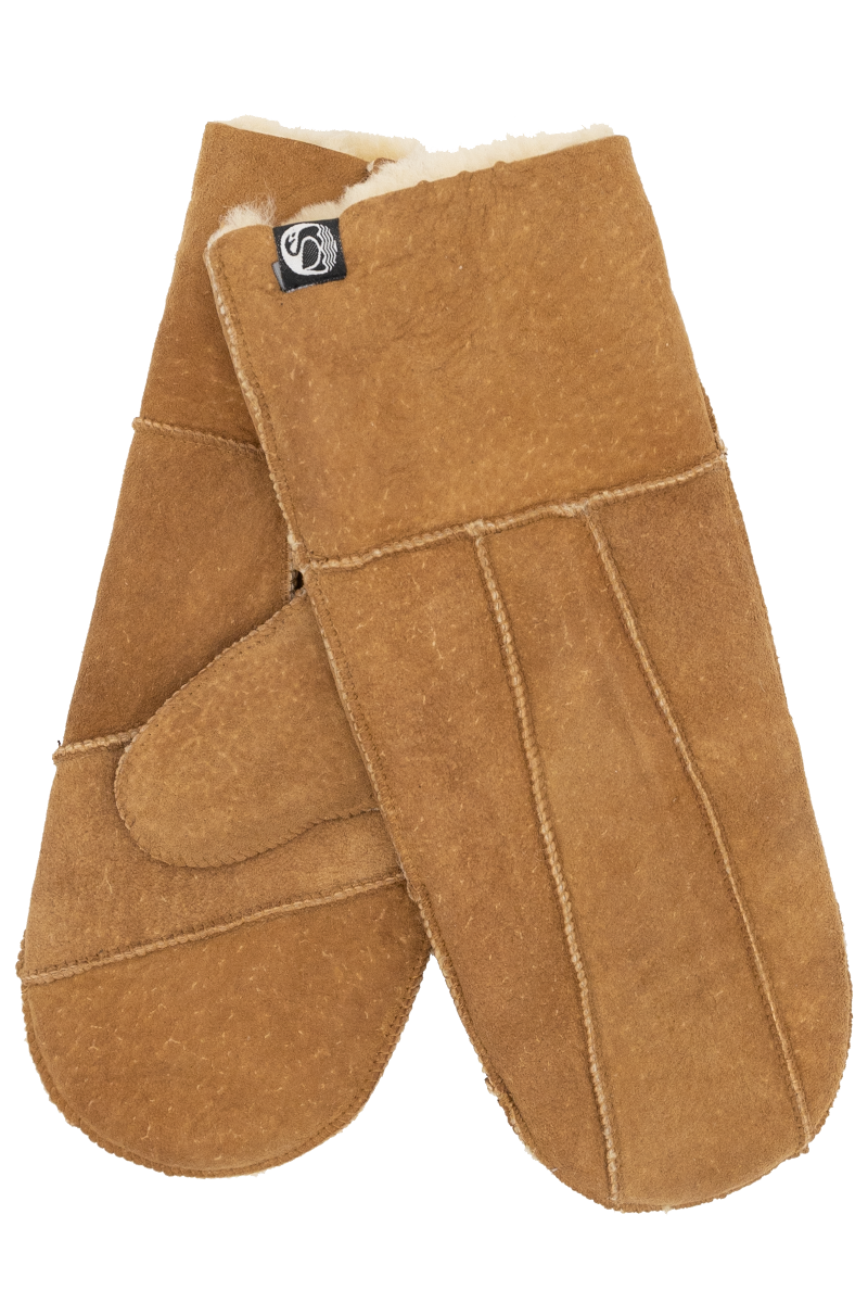 No Waste Sheepskin Gloves Chestnut