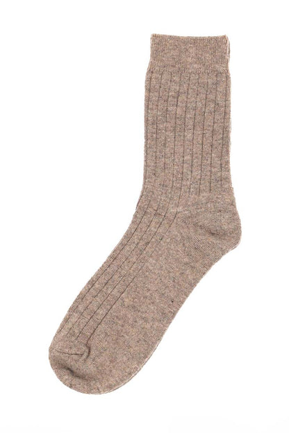 Danewinter Woolen Rib Socks - Coffee