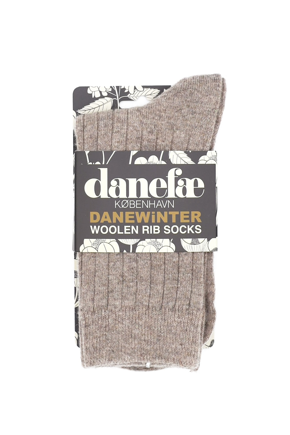 Danewinter Woolen Rib Socks - Coffee