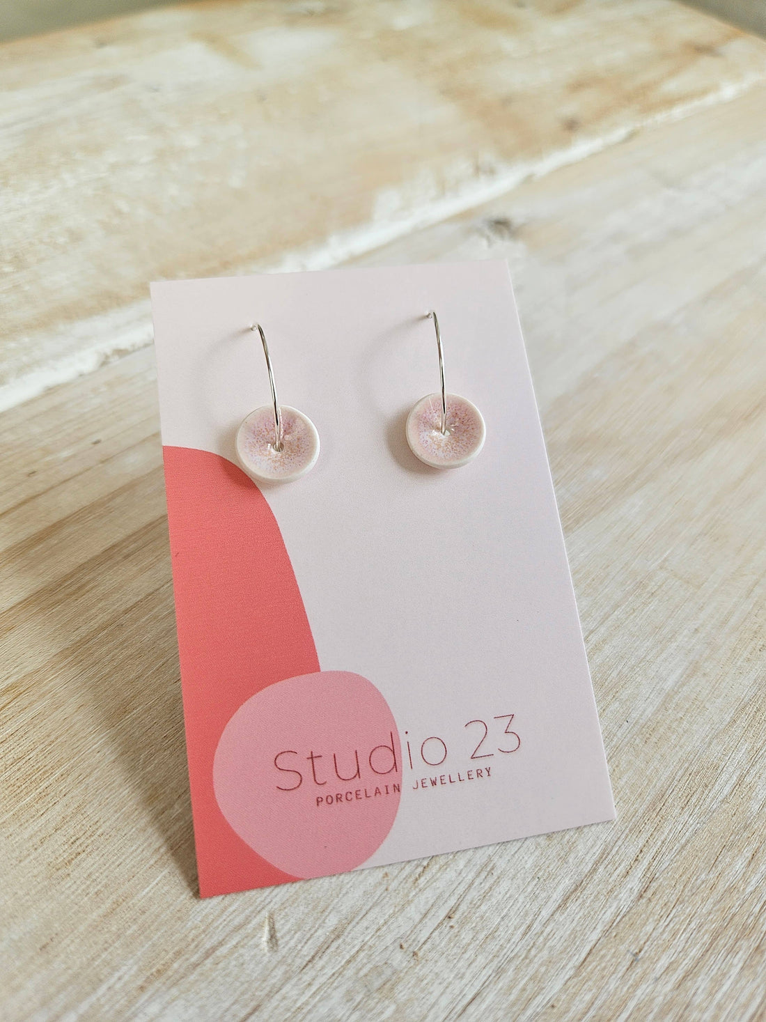 Studio 23 Curved Drop Earring Pair Blush Pink