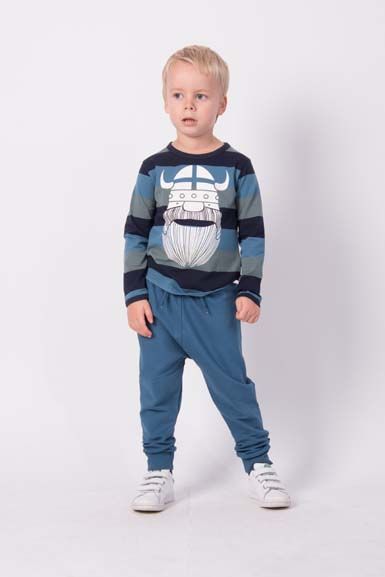 ORGANIC - Daneboeg pants Delft Blau