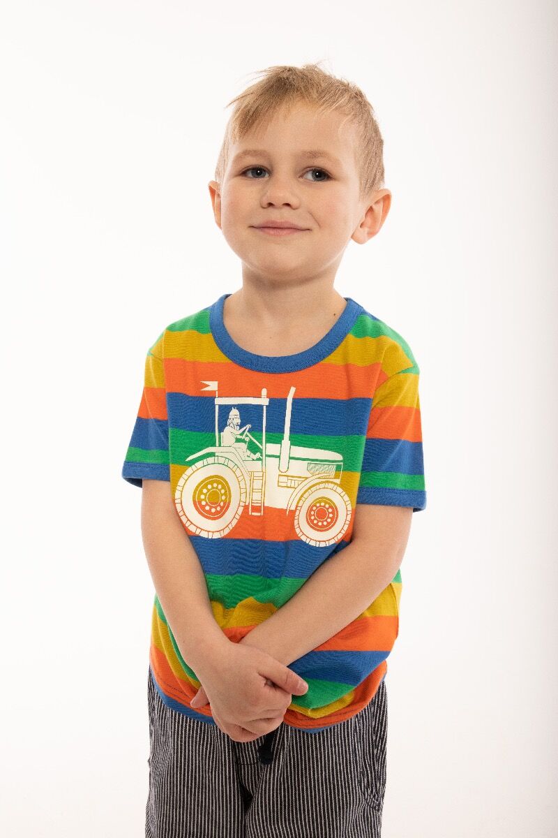 T-shirt til børn med viking på traktor 