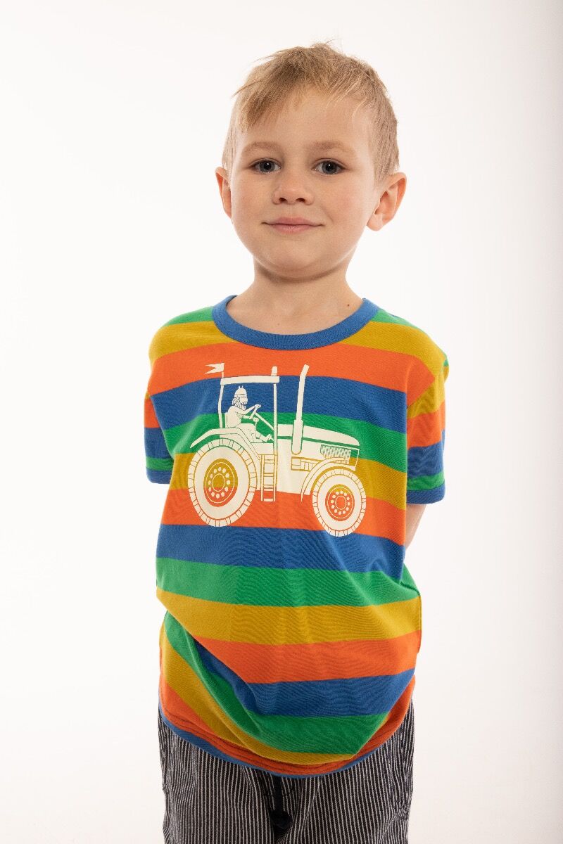 T-shirt til børn med viking på traktor 