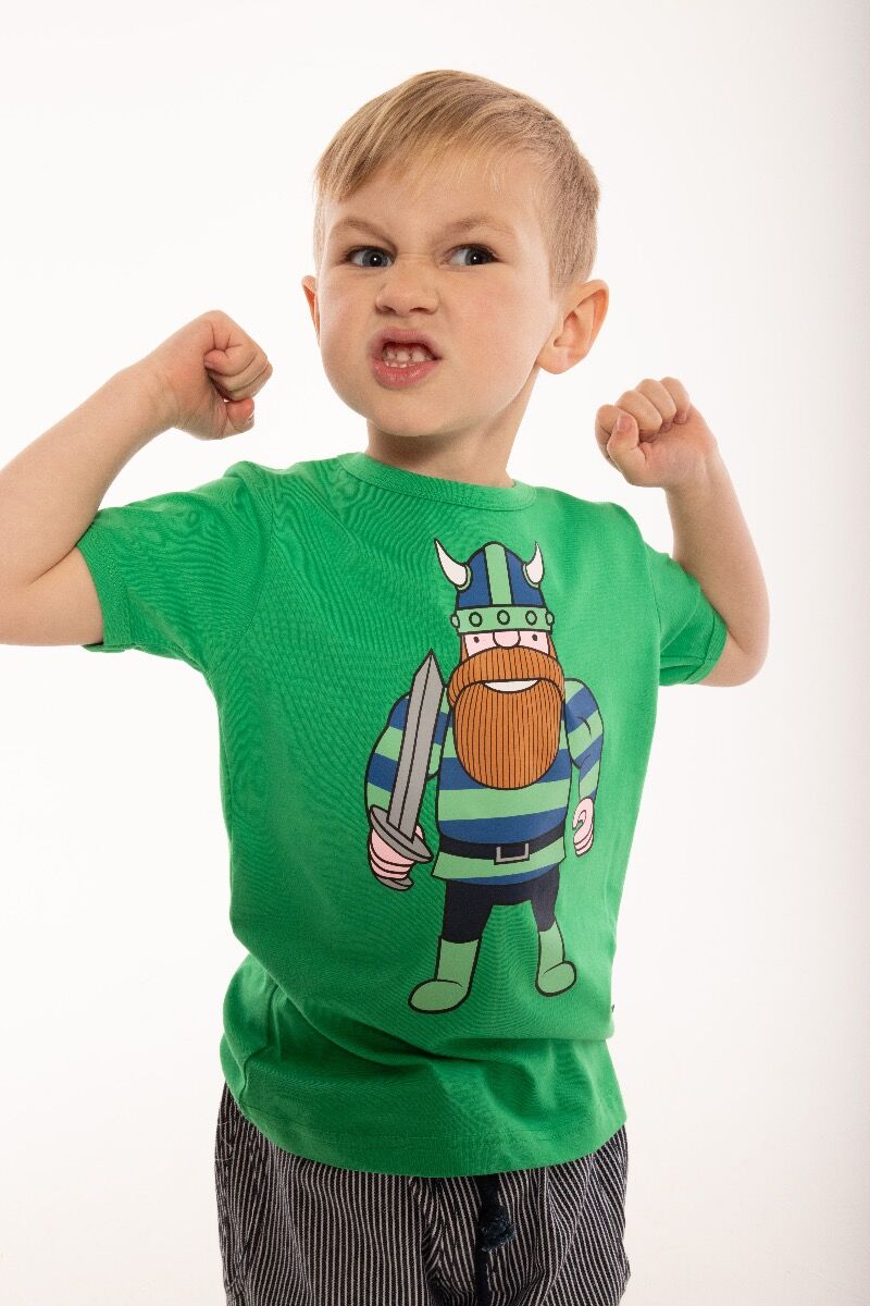 T-shirt til børn med viking
