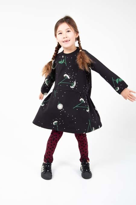 ORGANIC - Danefjord Dress Black Meadow