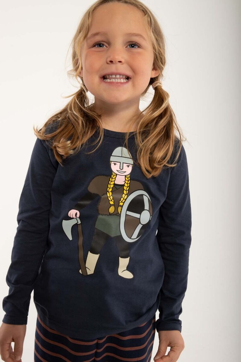 Bluse til børn med viking
