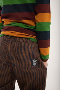 Danefrede Denim Pants Milk Boy Stripe Dk Navy/Occer