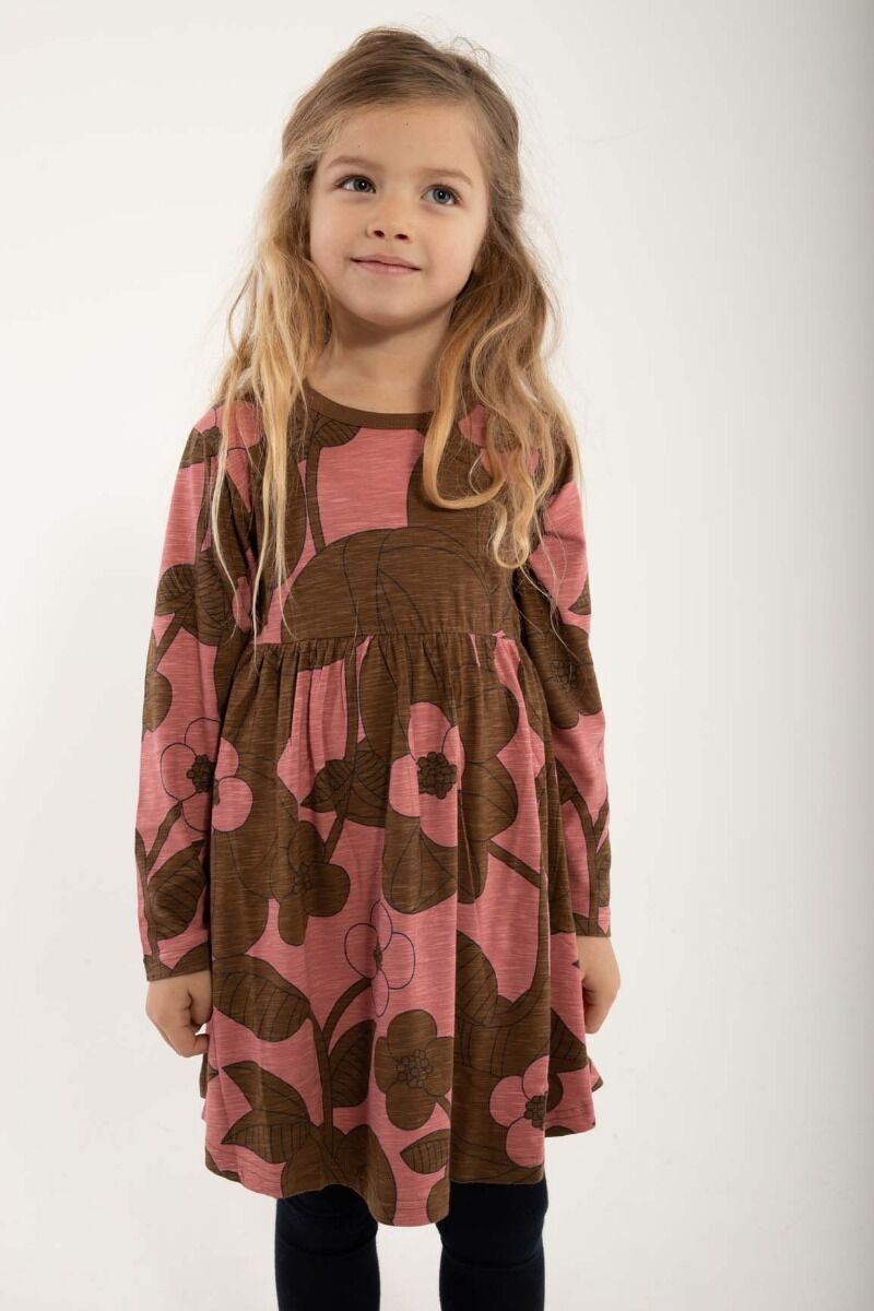 ORGANIC - Daneginger Dress Dk Navy/Brown Beige BLOOM BOOM