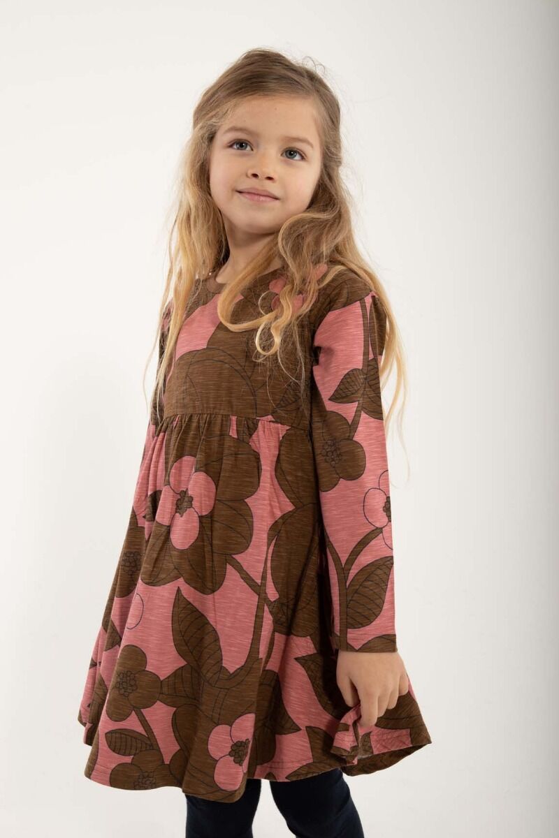 ORGANIC - Daneginger Dress Dk Navy/Brown Beige BLOOM BOOM