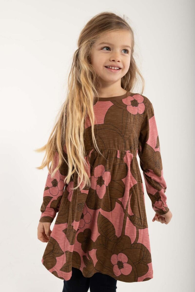 ORGANIC - Daneginger Dress Dk Navy/Brown Beige BLOOM BOOM