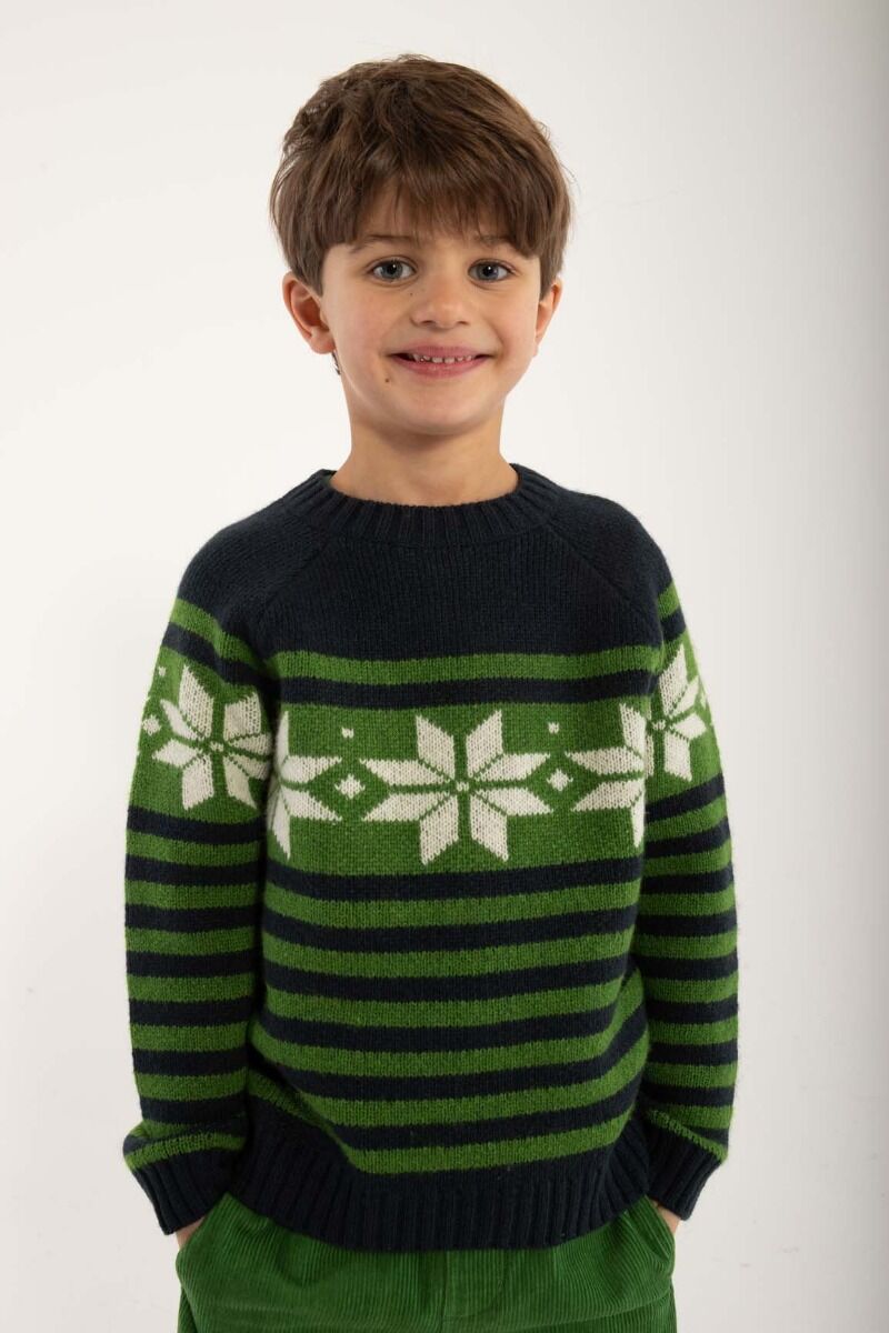 Daneslalom Sweater Dk Navy/Fall Jungle/Chalk