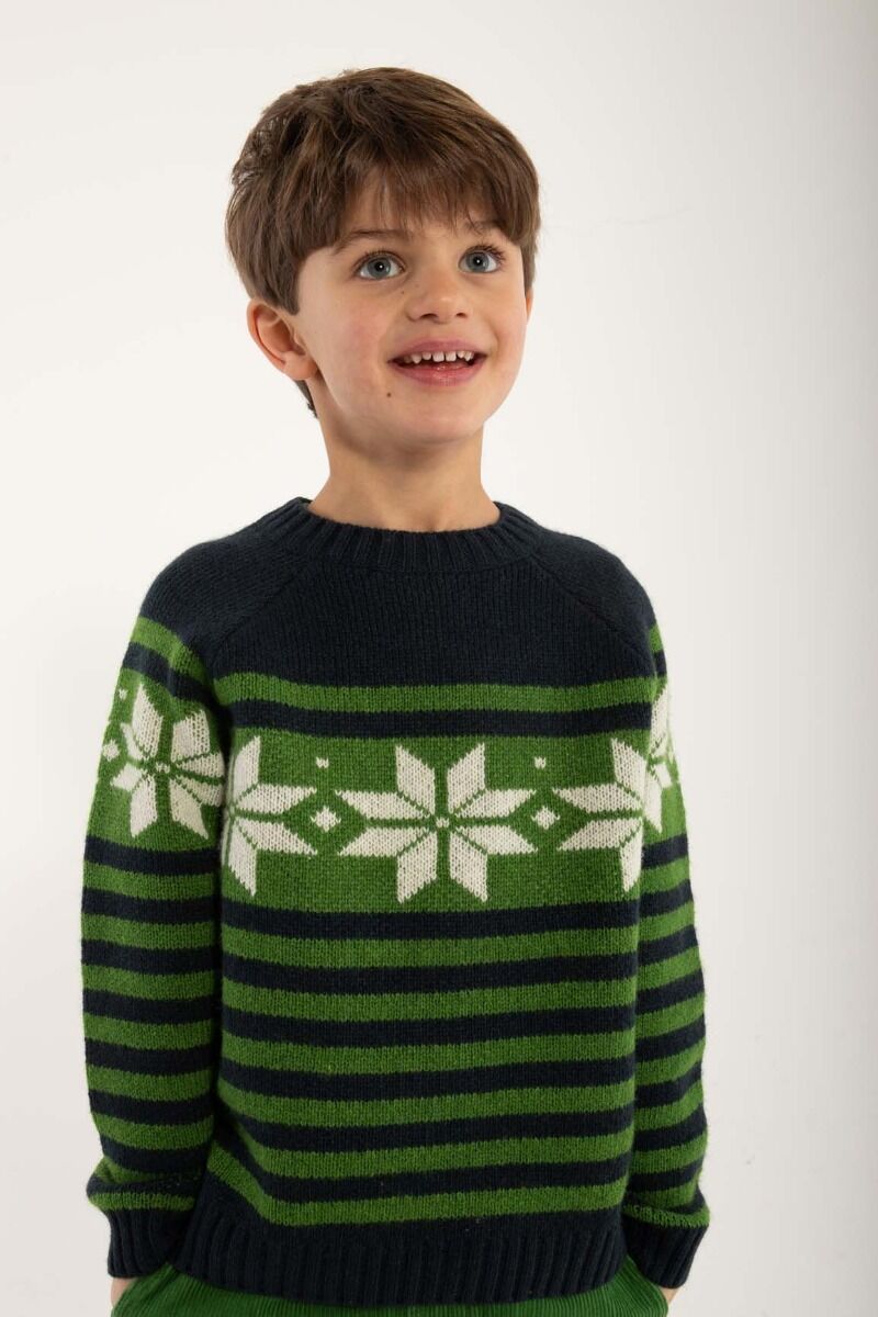 Daneslalom Sweater Dk Navy/Fall Jungle/Chalk