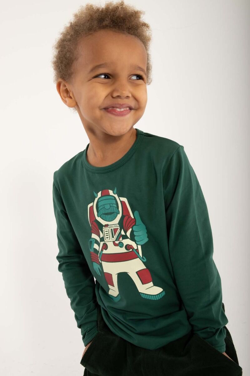 Børne bluse med viking astronaut