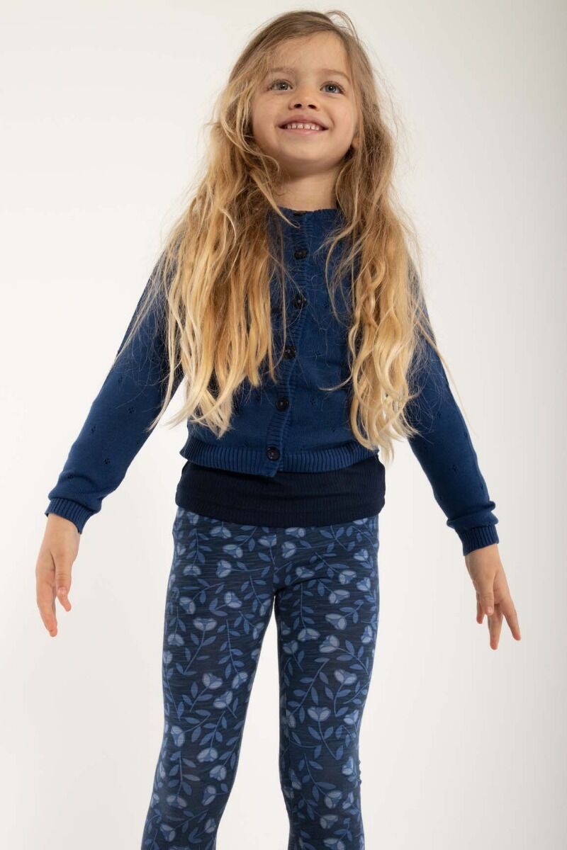 ORGANIC - Danekanel leggings Marine/Cold Blue FLEURIE