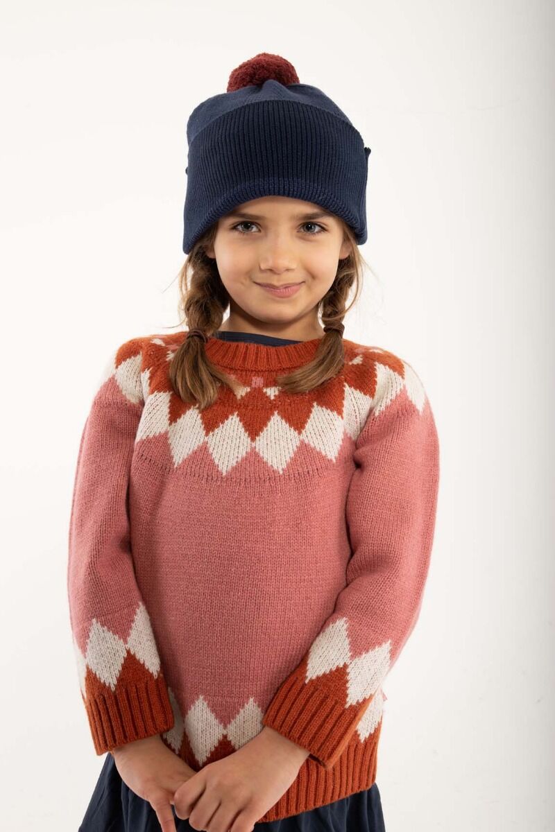 Danepulk Sweater Old Rose/Brick/Chalk