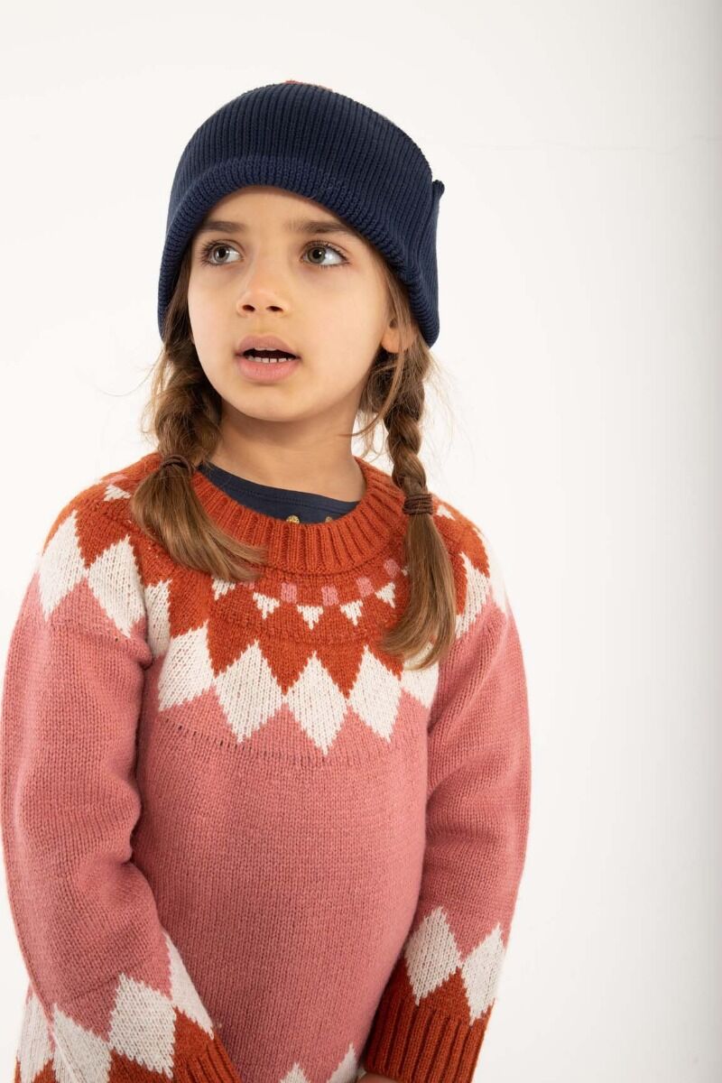 Danepulk Sweater Old Rose/Brick/Chalk