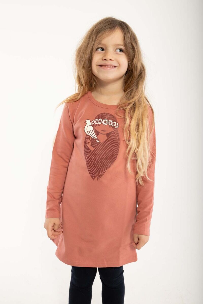 Danekvik Sweater Dress Old Rose LILMISSLOVER