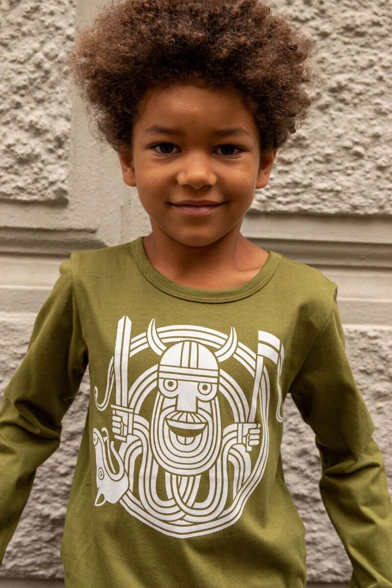 Bluse til børn med viking