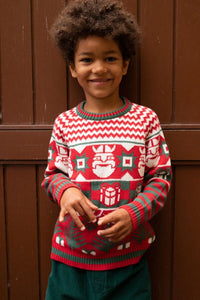 ESS - DaneHOHOHO Sweater Xmas red/Offwhite/Green