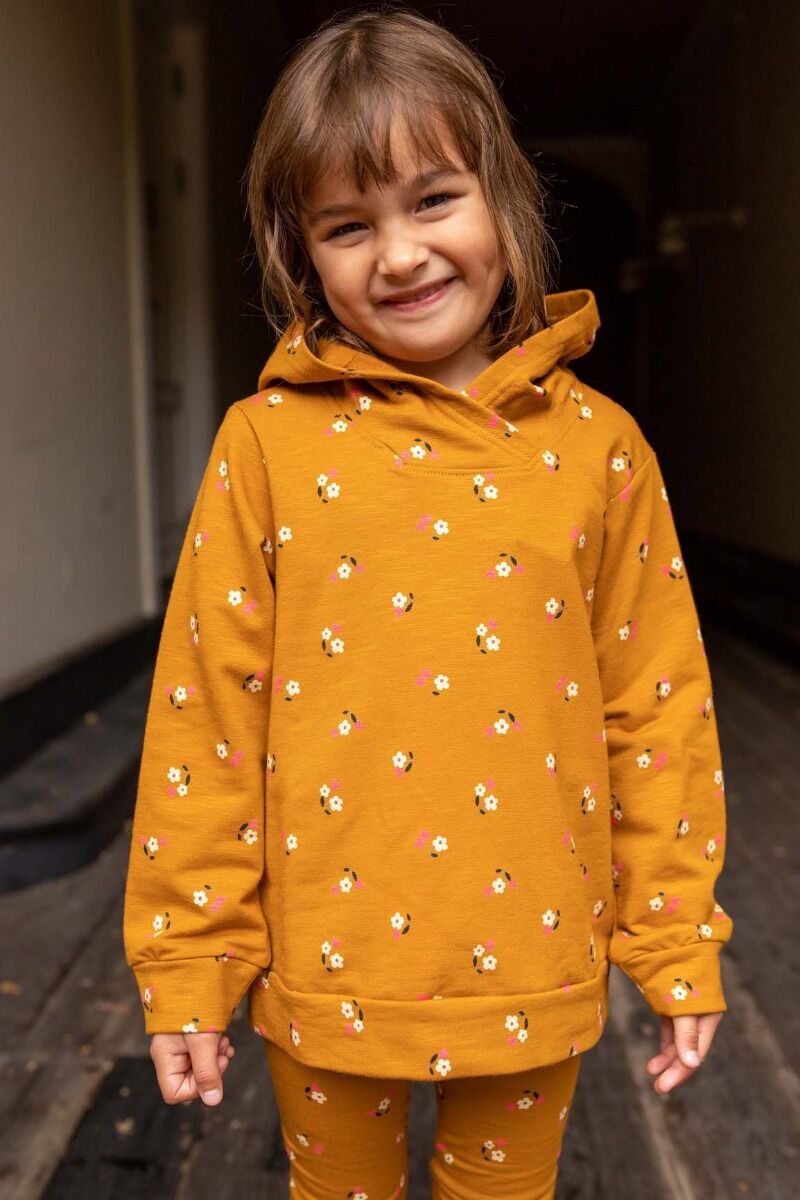 ORGANIC - Danebirch Hoodie Mustard MINIFLOWER
